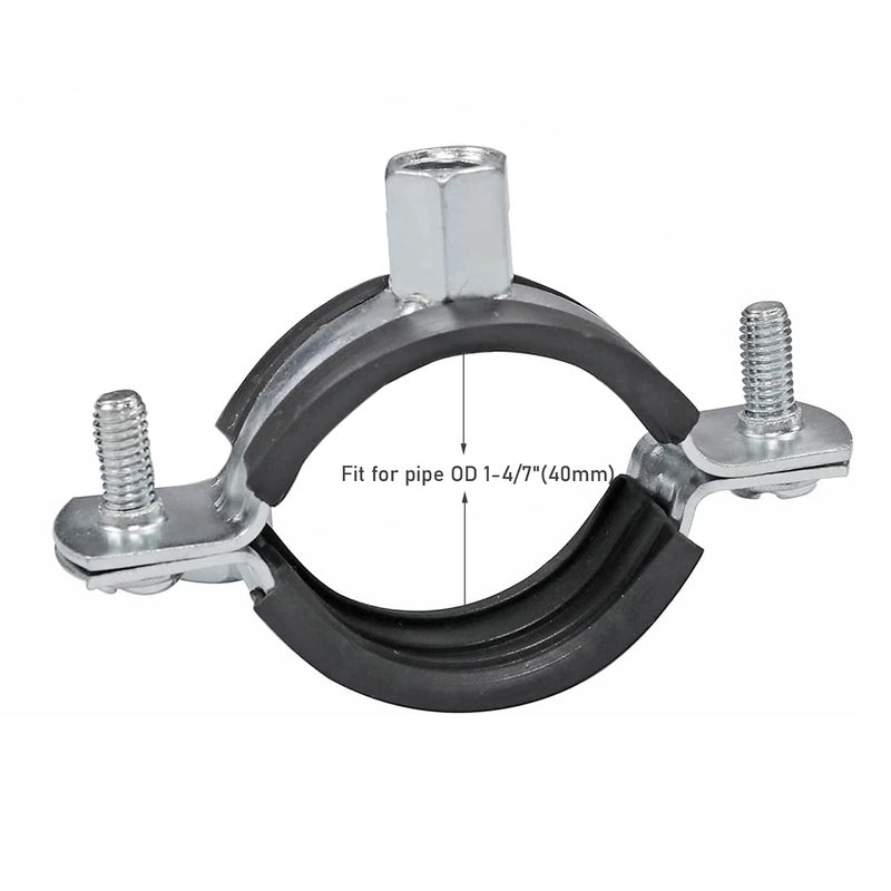 AKIHISA 10 Pack Split Ring Pipe Hanger Heavy Duty Adjustable Pipe Bracket Clamp Wall Mount Ceiling Mount Pipe Support ID 1 1/4 Inch(32mm) - Image 2